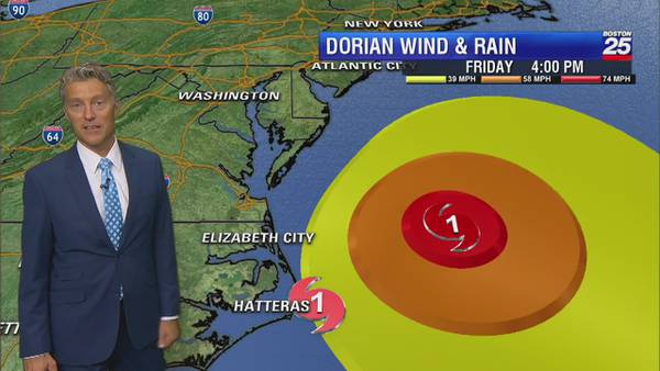 Tropical Storm Warning issued for Cape Cod and Islands with Dorian looming