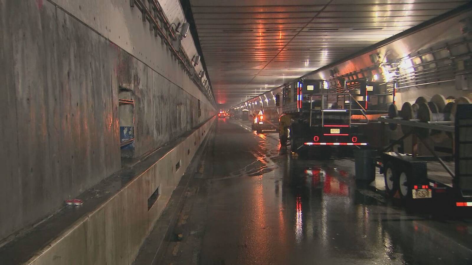 Behindthescenes look at construction inside Sumner Tunnel as 8week