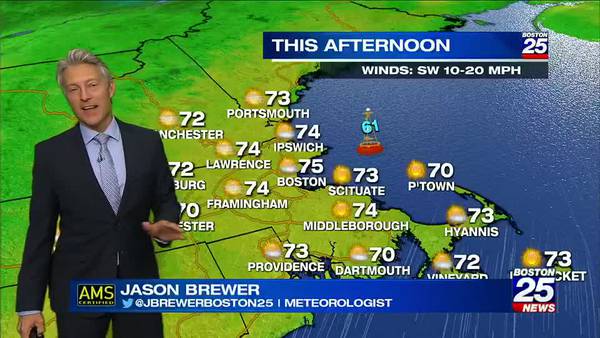 Boston 25 Monday midday weather forecast
