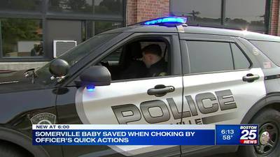 Somerville officer saves choking baby while working a detail