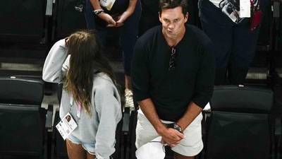 Photos: Tom Brady watches Simon Biles at Paris Olympics