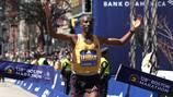 Ethiopia’s Sisay Lemma wins Boston Marathon in runaway. Kenya’s Hellen Obiri repeats in women’s race