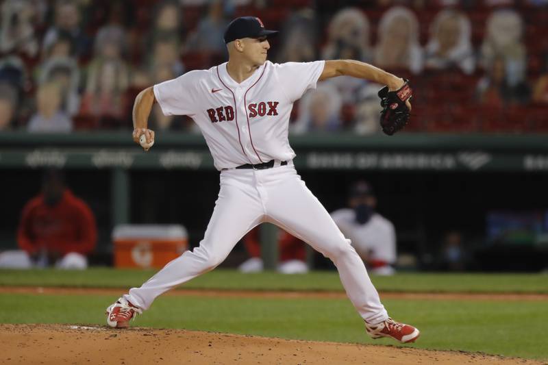Boston Red Sox's Nick Pivetta pitches during the fourth inning of a baseball game against the Baltimore Orioles, Tuesday, Sept. 22, 2020, in Boston. (AP Photo/Michael Dwyer)