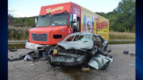 Man dies after head-on crash with box truck in Hingham