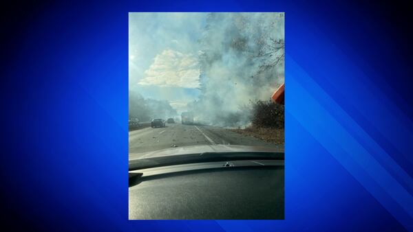 Authorities searching for truck that sparked brush fires on Everett Turnpike in Merrimack, N.H