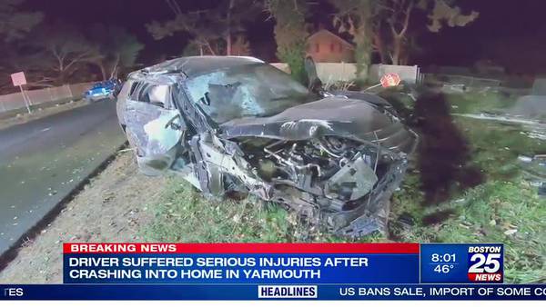 Driver injured after car crashes into Yarmouth home