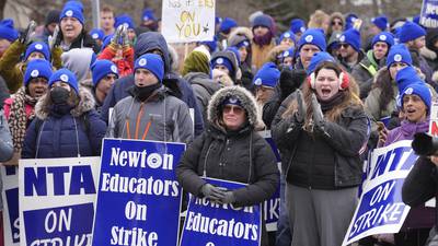 Newton students in class during February break after missing time during teachers’ strike