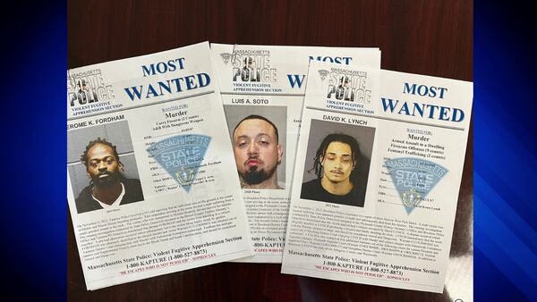 Massachusetts State Police add three suspected killers to Most Wanted Fugitive list