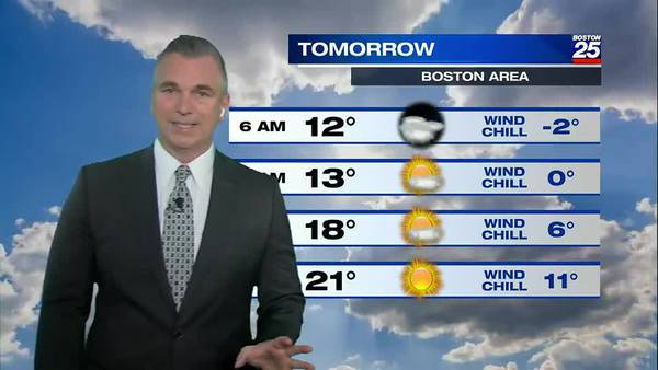 Boston 25 Thursday evening weather forecast