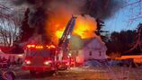 Firefighters battle massive flames at home in Kingston, NH 