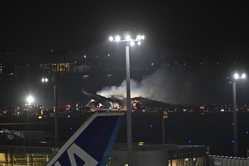 Japan plane fire