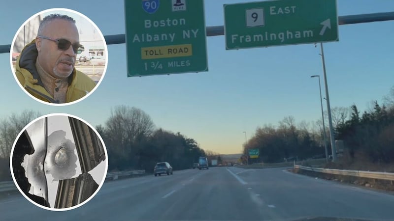‘Boom!’: Man still in shock after being shot at while driving in rush-hour traffic on Mass. highway