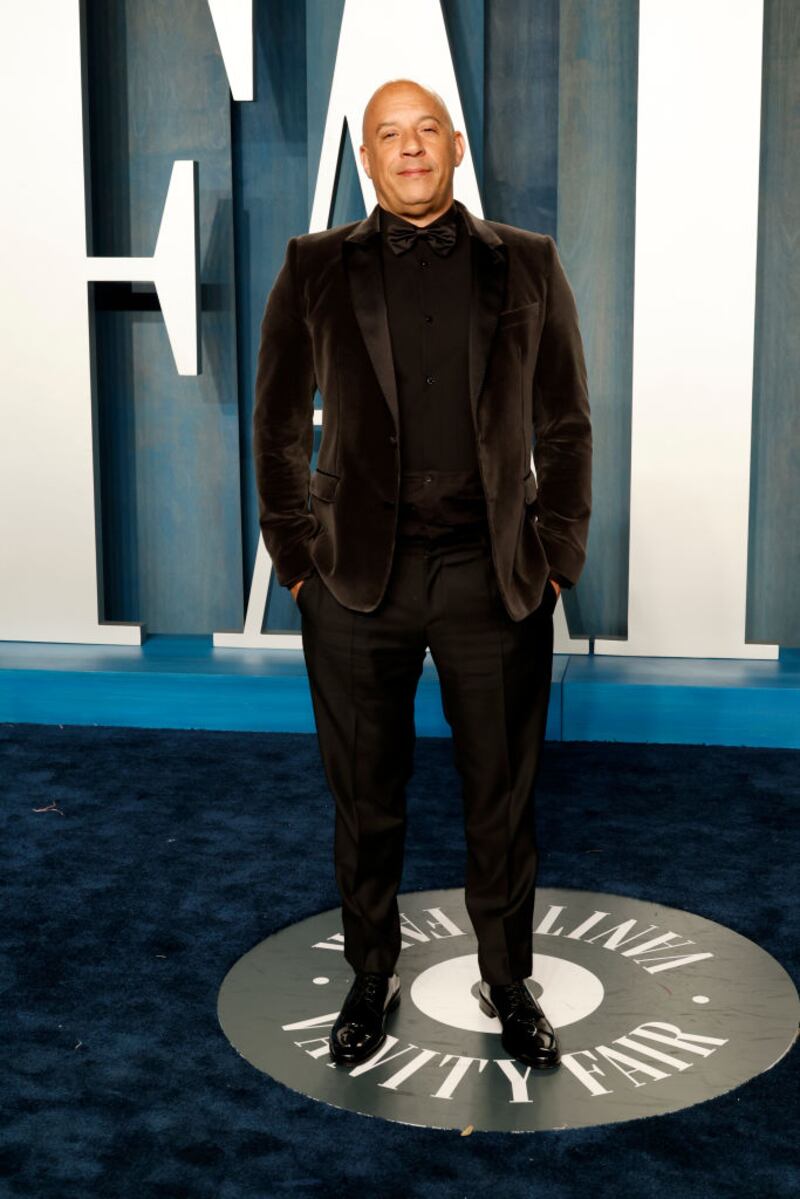 BEVERLY HILLS, CALIFORNIA - MARCH 27: Vin Diesel attends the 2022 Vanity Fair Oscar Party hosted by Radhika Jones at Wallis Annenberg Center for the Performing Arts on March 27, 2022 in Beverly Hills, California. (Photo by Frazer Harrison/Getty Images)