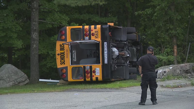 School bus rolls over in Boston, multiple people injured