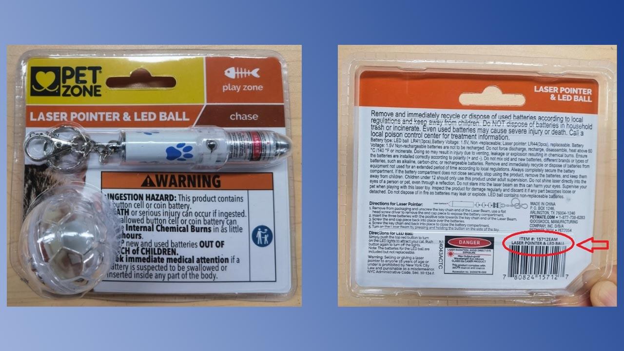 Pet toy in a package