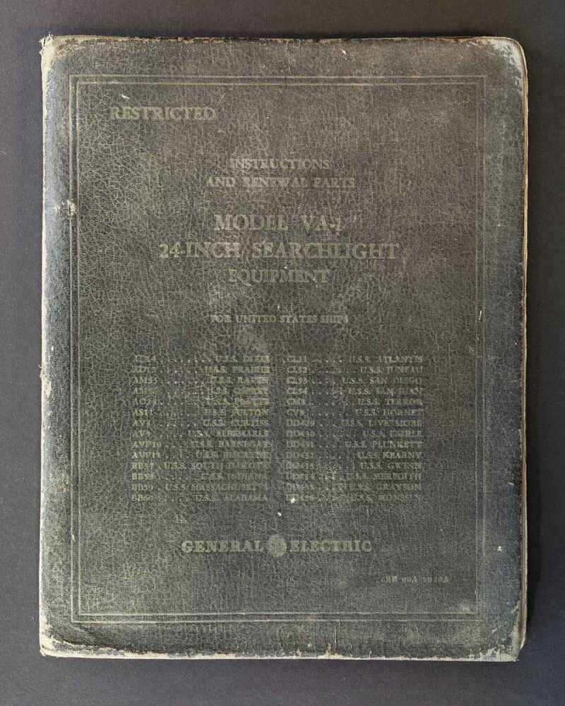 A book from the U.S.S. Massachusetts.