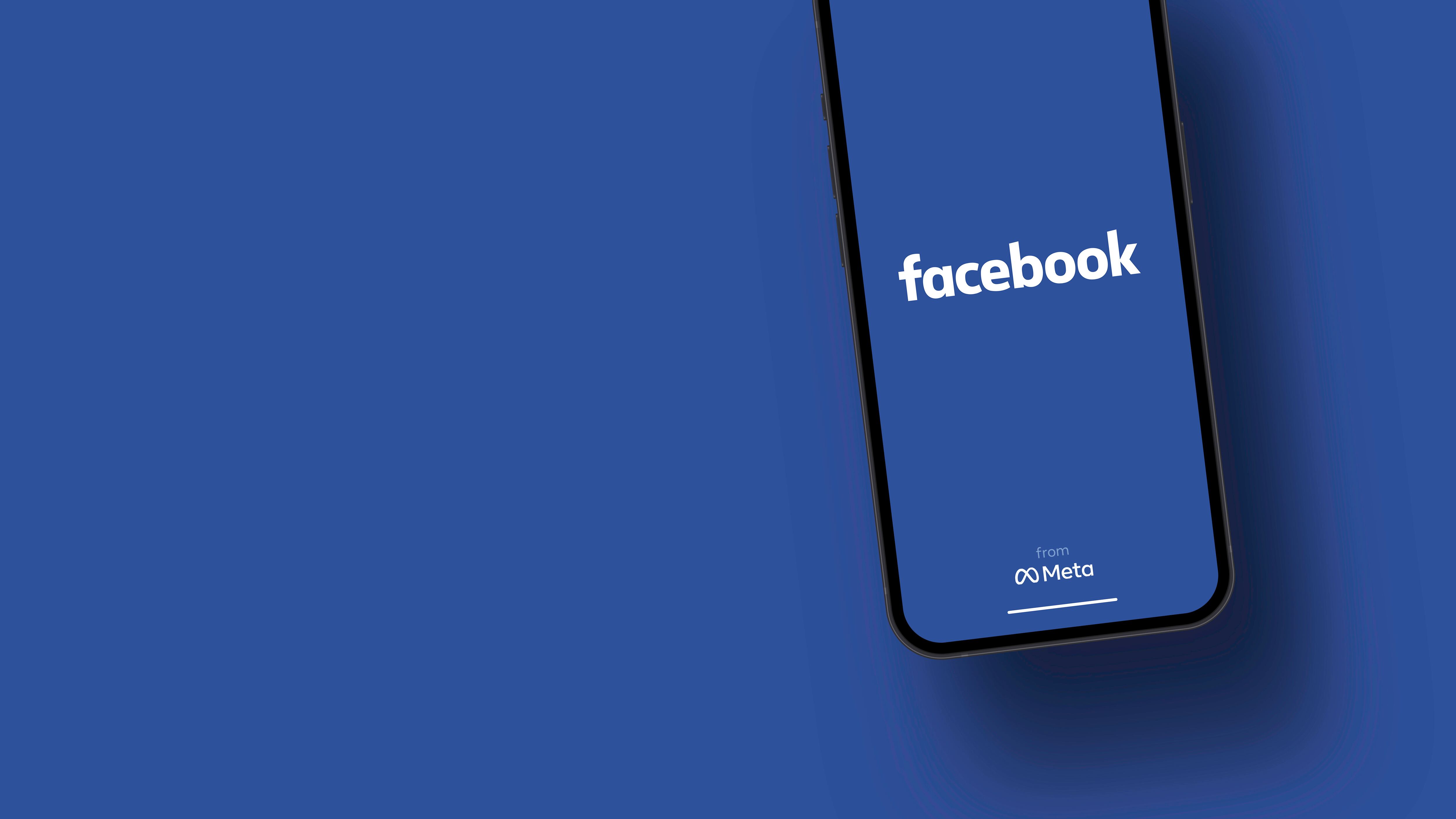 Facebook app on smartphone screen