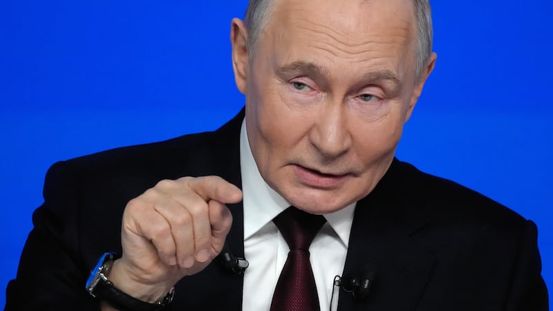 Putin tells his annual news conference that the Kremlin's military goals will be achieved in Ukraine