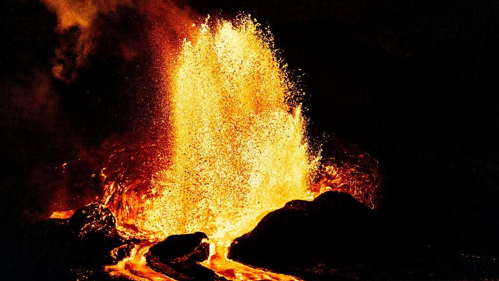 Kilauea Volcano erupting