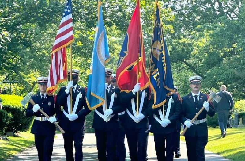 Dozens turned out for the 130th Firefighters Memorial procession on Sunday in Jamaica Plain to honor firefighters “who proudly served,” the Boston Fire Department said.