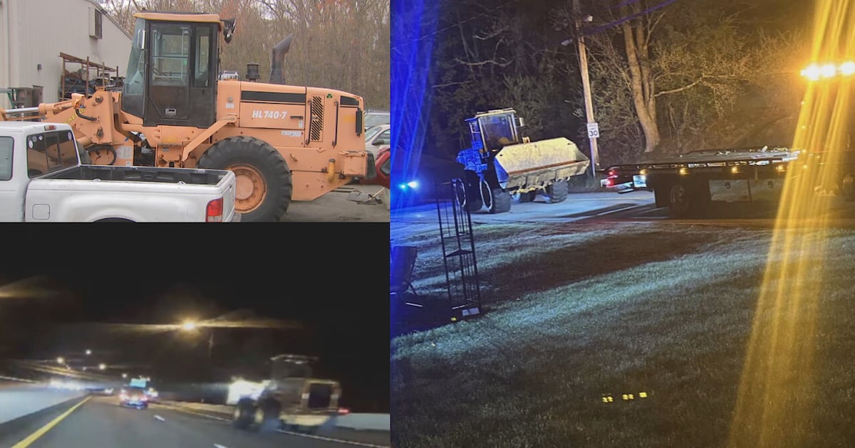Millbury residents left puzzled after man arrested driving front-end loader erratically on highway