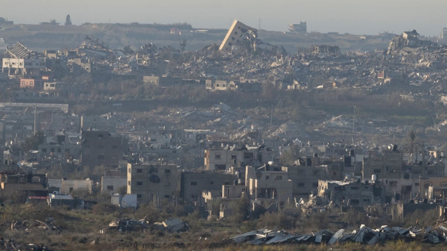 A view over the northern Gaza Strip as seen from a position on the Israeli side of the border.