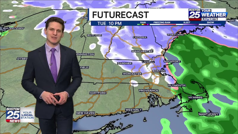 Boston 25 Sunday Evening Weather Forecast