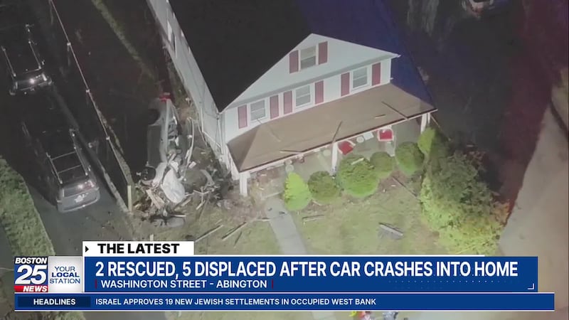 ‘I felt a shaking’: Woman describes moment car crashed into Abington home, seriously injuring two