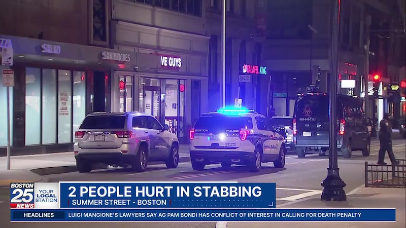 Two people hurt, one with life-threatening injuries, after stabbing in Boston
