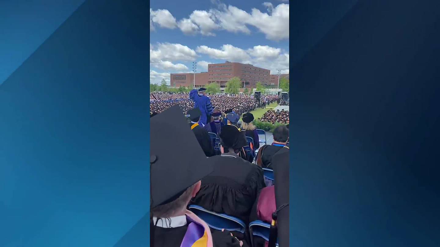 Diplomas & dollar bills UMass Boston grads surprised with 1,000 each