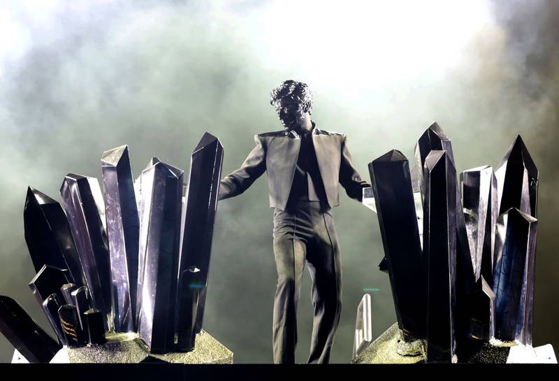 INDIO, CALIFORNIA - APRIL 13: Gesaffelstein performs at the Outdoor Theatre during the 2024 Coachella Valley Music and Arts Festival at Empire Polo Club on April 13, 2024 in Indio, California. (Photo by Amy Sussman/Getty Images for Coachella)