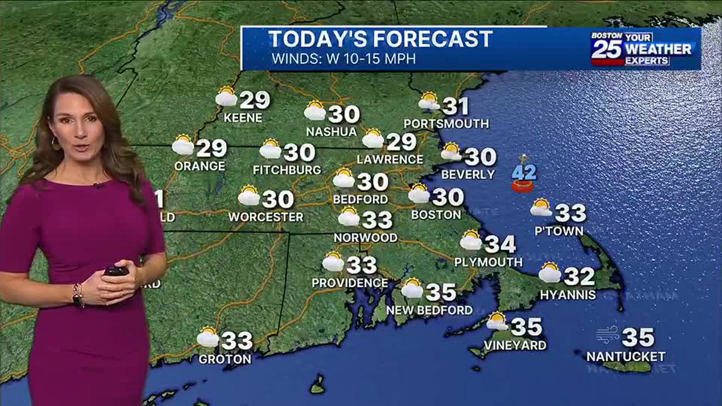 Boston 25 Thursday noon weather forecast – Boston 25 News