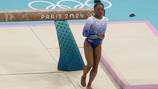 Simone Biles slips off the balance beam during event finals to miss the Olympic medal stand