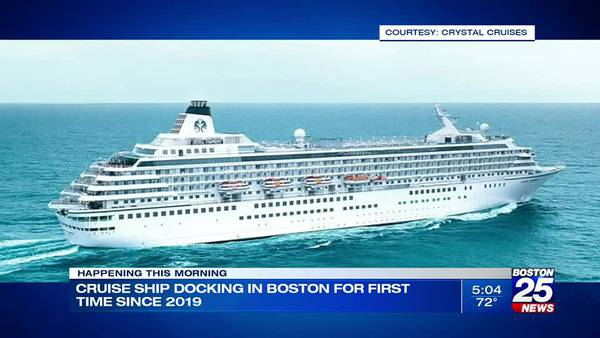 Cruise ship docking in Boston for first time since 2019