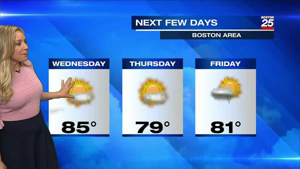 Boston 25 Wednesday afternoon weather forecast
