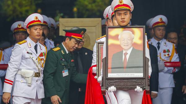 Vietnam Communist Party chief's funeral draws thousands of mourners, including world leaders